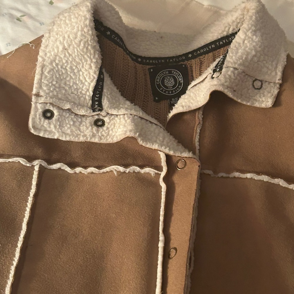 Carolyn Taylor faux suede tan jacket